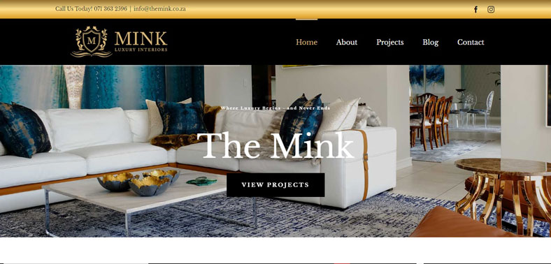 The Mink Interiors Website